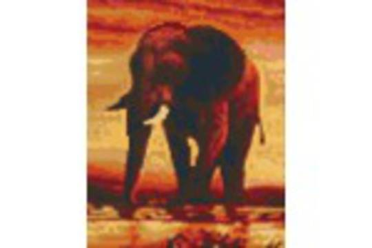Elephant Four [4] Baseplate PixelHobby Mini-mosaic Art Kit